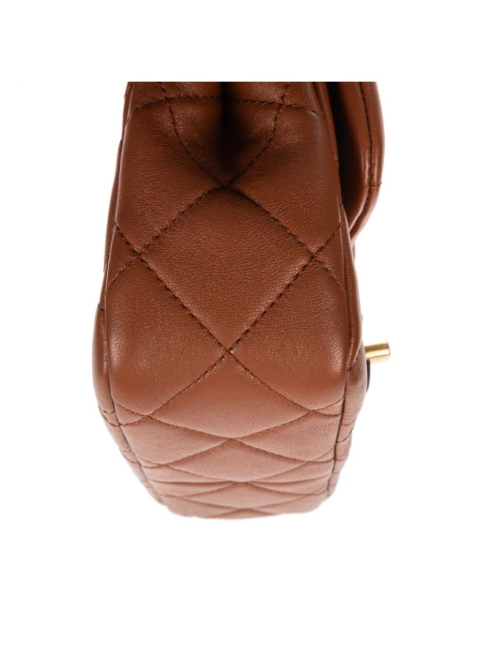 Chanel Mini Wenge Wood Flap Bag Brown Quilted Lambskin Leather - Picture 8 of 11